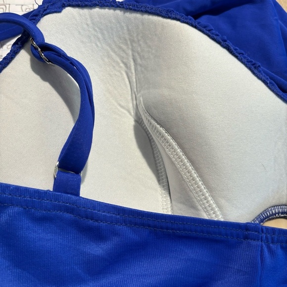 MIRACLESUIT Sz  12 Electric Blue Rialto Slimming Ruching One-Piece Swimsuit - Picture 9 of 14